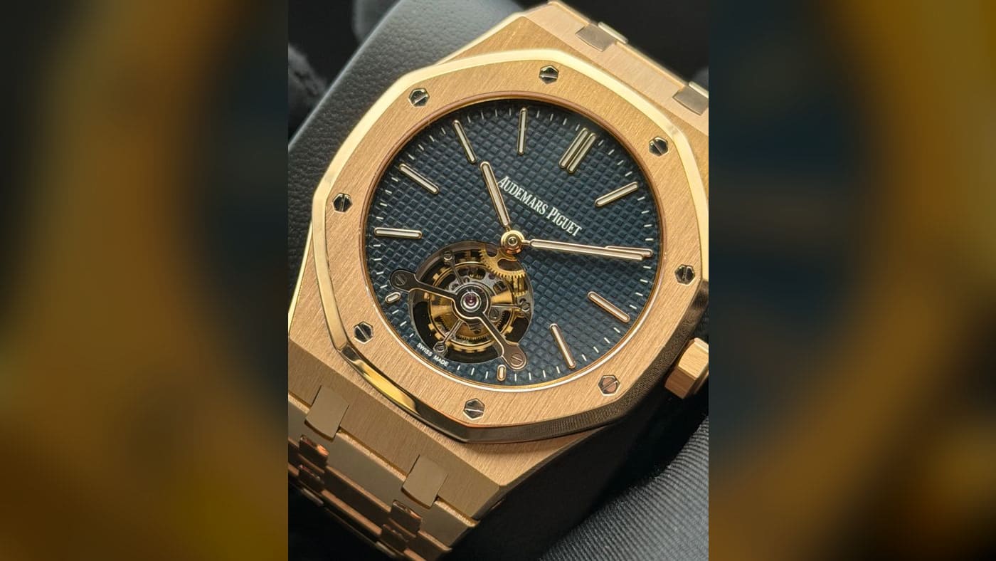 Audemars Piguet Royal Oak Ultra-Thin Flying Tourbillon Watch 26510OR.OO.1220OR.01, photographed at Watch Affinity in San Antonio