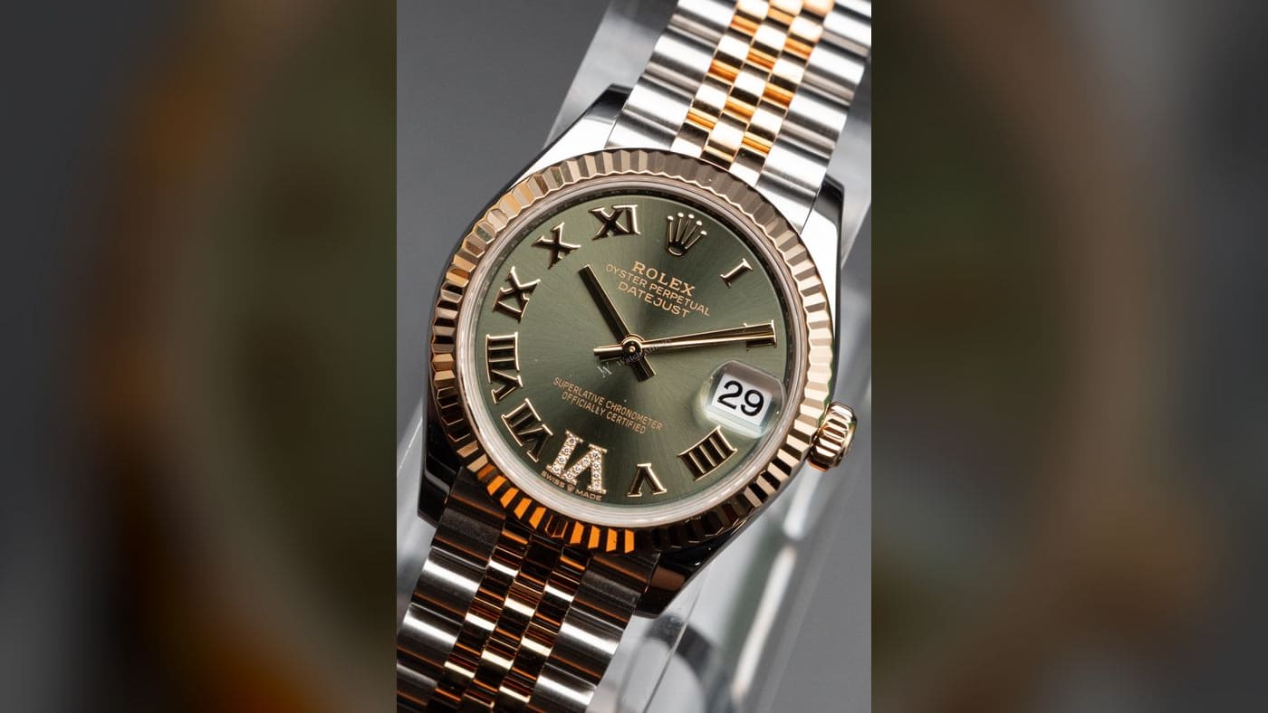 Rolex Datejust 31 Oystersteel and Yellow Gold 278273-0016, photographed at Watch Affinity in San Antonio